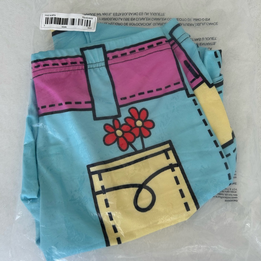 Stylish Blue Cartoon Print Women's Jeans